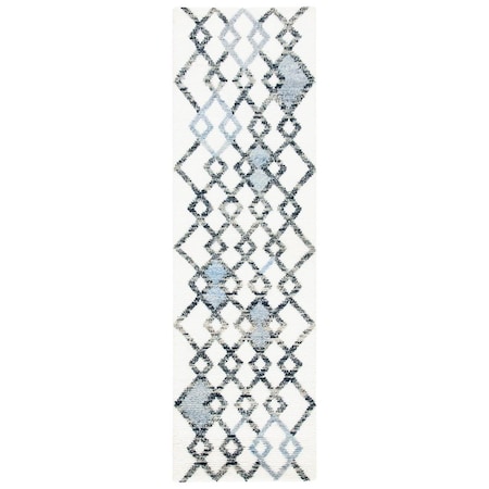 Safavieh 2 ft. 3 in. x 8 ft. Casablanca Hand Knotted Runner Area Rug Ivory & Grey CSB546A-28